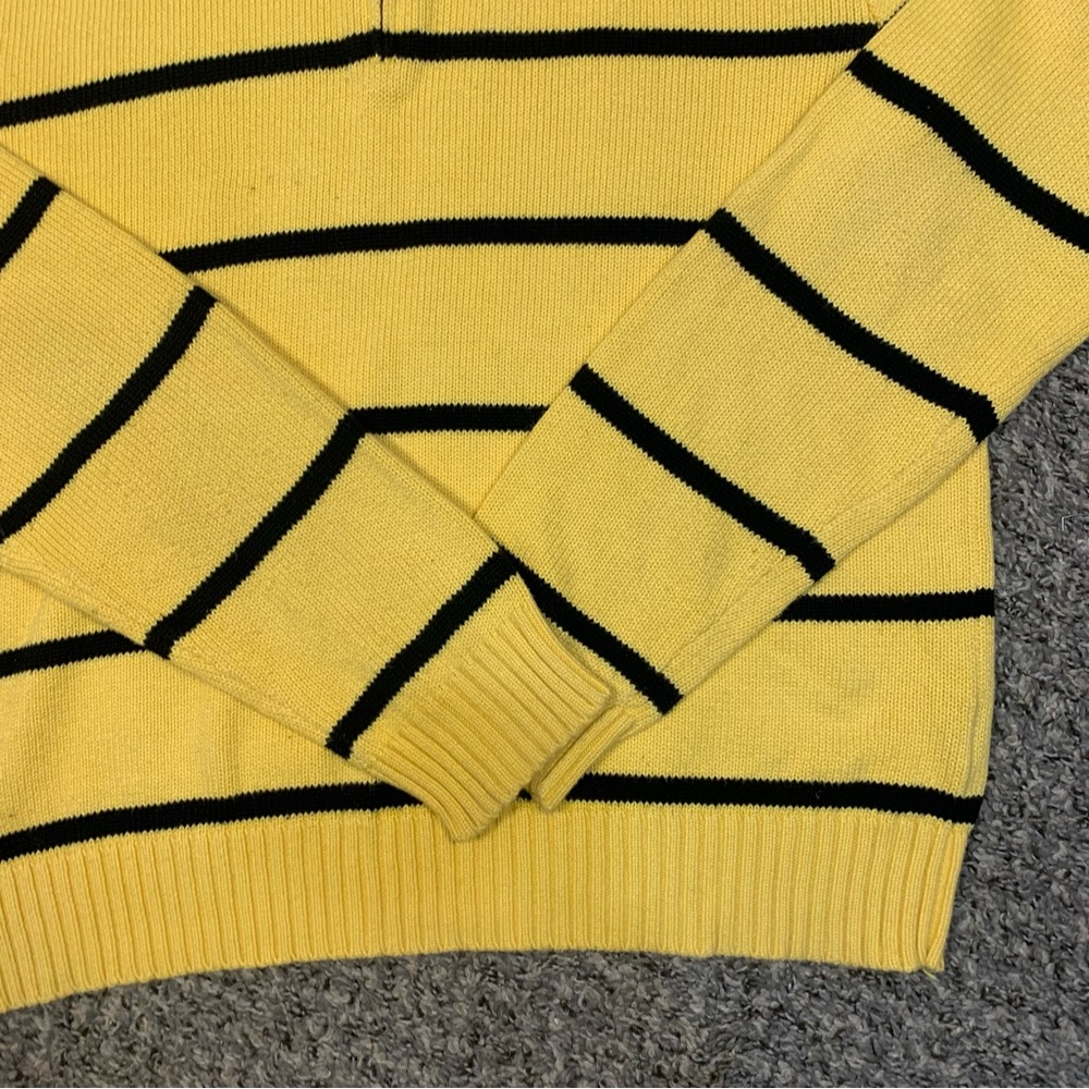 Polo Ralph Lauren VTG Quarter Zip Pullover Striped Cotton Sweater - Picture 8 of 13